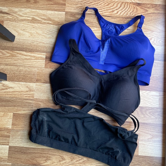 Various Other - Women 2X Three Soft Support Sports Sleep Bras- Two padded- Excellent condition